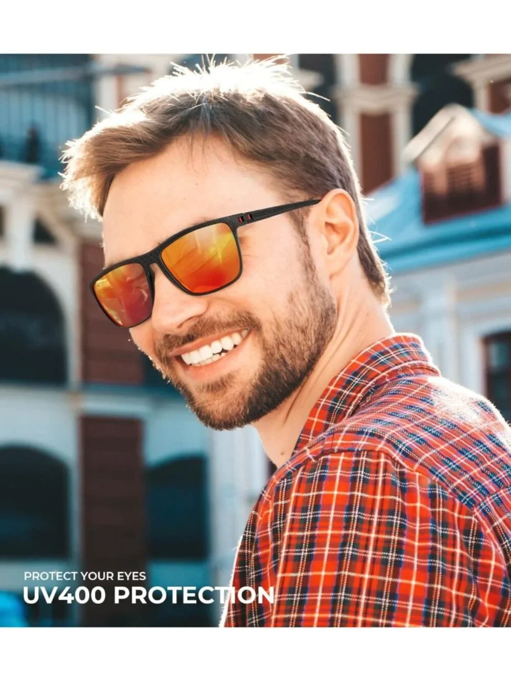 Lightweight Polarized Sunglasses for Men - UV Protection for Driving, Fishing